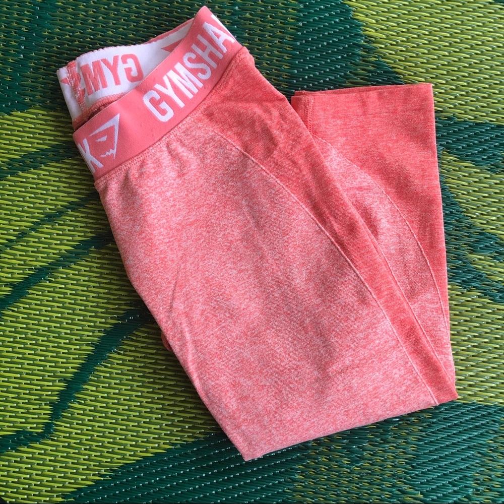 Gymshark Flex Cropped leggings, coral
